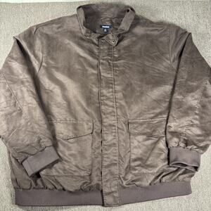 King Size Brand Zip Up Microsuede Jacket 4XL